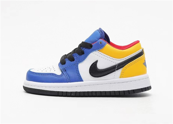 Youth Running Weapon Air Jordan 1 Yellow/Blue/White Low Top Shoes 0078 Youth Running Weapon Air Jordan 1 Yellow/Blue/White Low Top Shoes 0078